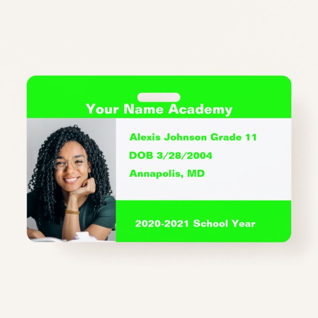 Badge Lime Faites-Le Vous-Même Custom Homeschool (Devant)