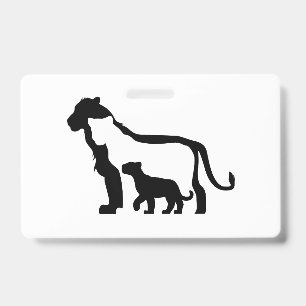 Badge Lions noirs et blancs