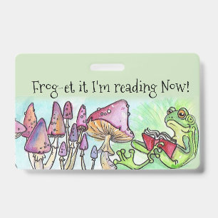Badge Lisez avec la grenouille ! Histoire de grenouille