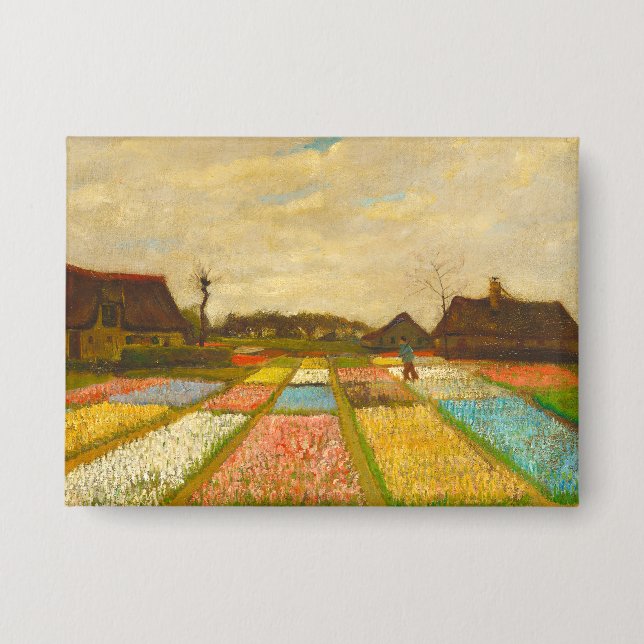 Badge Lits à fleurs Vincent Van Gogh en Hollande (Recto)