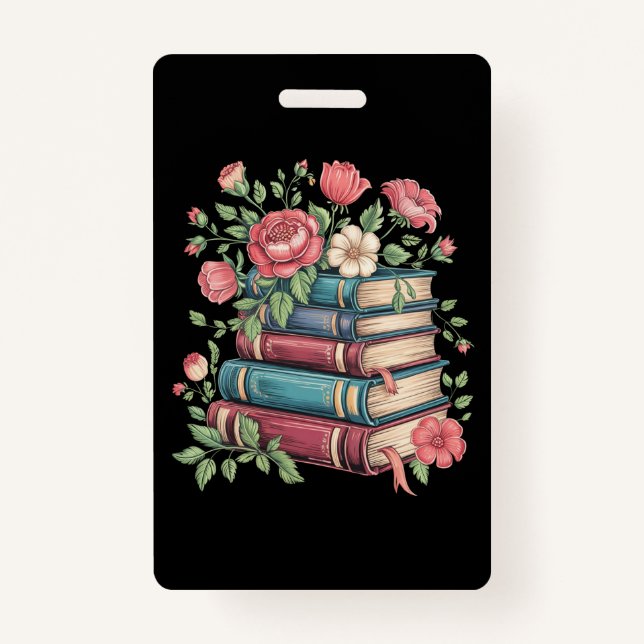 Badge Livre de l'enseignant Lover Retour à Fleurs sauvag (Devant)