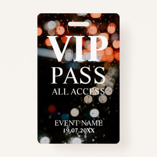 Badge Livre d'événements VIP QR Code personnalisé