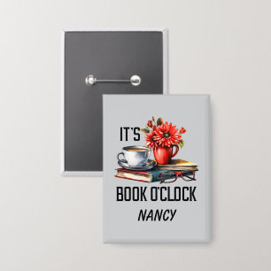 Badge Livre drôle o'clock word art