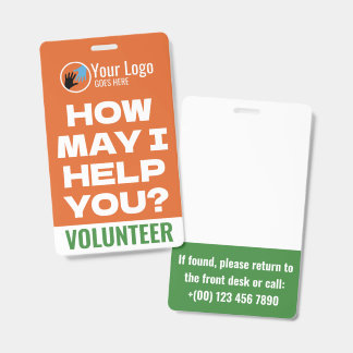 Badge Logo Charitable Bénévole Orange & Bleu Convivial