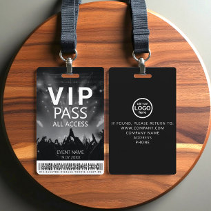 Badge Logo code-barre d'événement VIP All Access personn