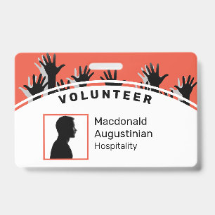 Badge Logo customisé Identifiant photo Délégué Mains BÉN