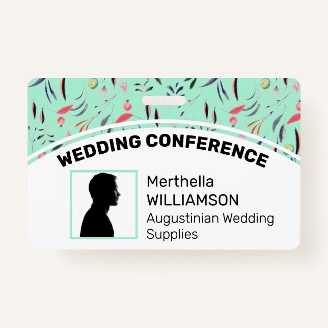 Badge Logo customisé Identifiant photo Délégué NEO MINT  (Devant)