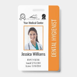 Badge Logo de bureau de dentiste personnalisé Photo ID O