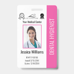 Badge Logo de bureau de dentiste personnalisé Photo ID R