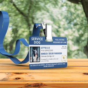 Badge Logo de chien de marine White Service & ID photo