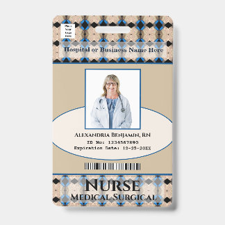 Badge Logo de la carte d'identité Médicale photo de l'em