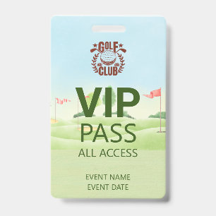 Badge Logo de la ligue du Golf Club VIP PASS