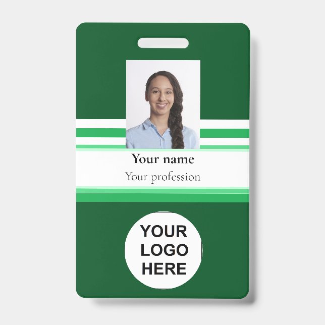 Badge Logo de la photo de l'entreprise - vert (Front)