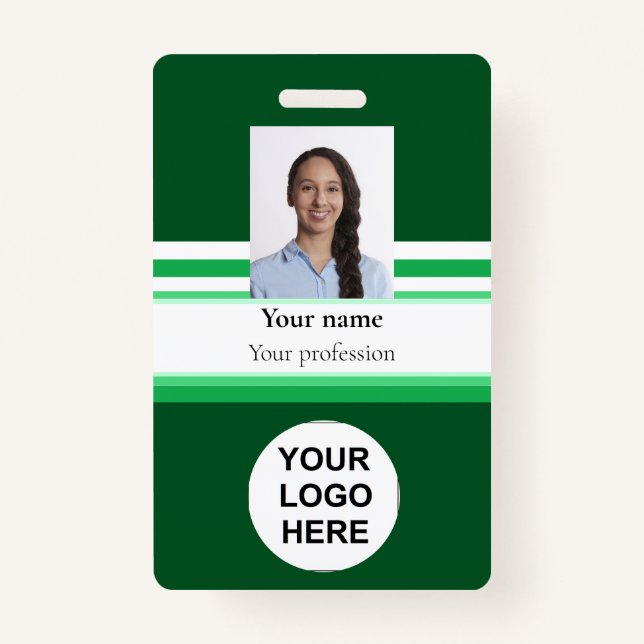 Badge Logo de la photo de l'entreprise - vert (Devant)