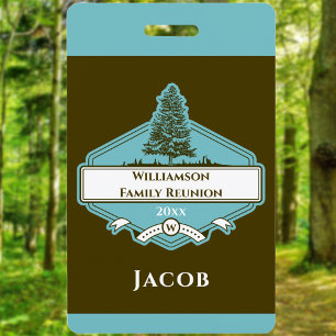 Badge Logo de l'arbre généalogique personnalisé Nom de l