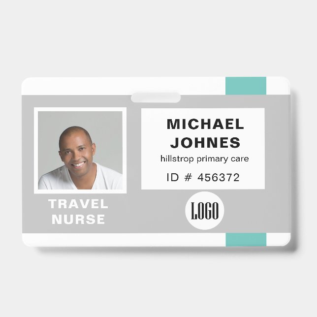 Badge logo de l'employé et étiquette de nom photo (Avant)