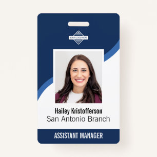 Badge Logo de l'employé personnalisé Nom de la photo Bad