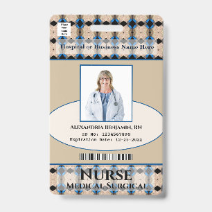 Badge Logo de l'employé personnalisé Photo du médecin