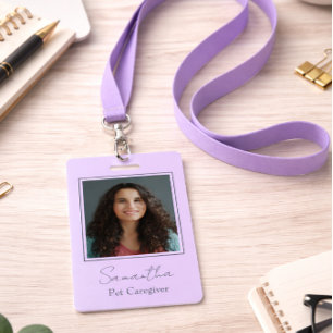 Badge Logo de l'entreprise de garde d'animaux en écritur