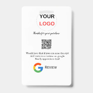 Badge logo de l'entreprise de l'avis Google Scan QR avis