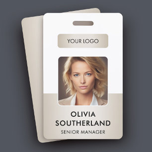 Badge Logo de l'entreprise de photo de l'employé Soft Go