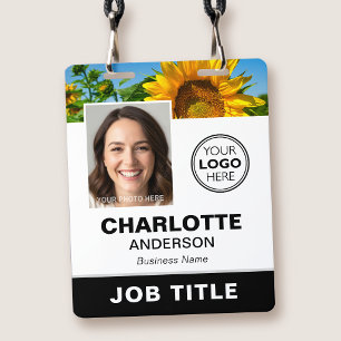Badge Logo de l'entreprise de photo d'identité moderne Q