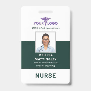 Badge Logo de l'entreprise de soins de santé, photo d'id