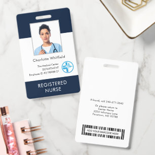 Badge Logo de l'entreprise et carte d'identité avec phot