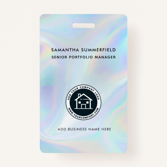 Badge Logo de l'entreprise Holographic ID Entreprise Emp (Devant)