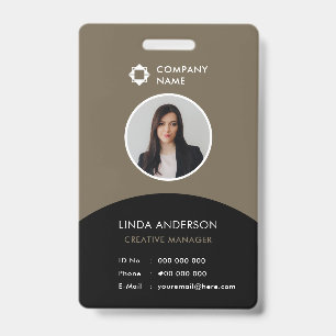 Badge Logo de l'entreprise Photo-carte d'identité de l'e