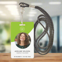 Badge Logo de l'entreprise photo personnalisée Employé p
