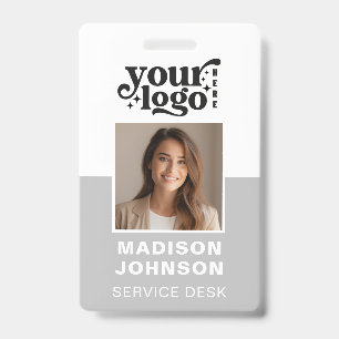 Badge Logo de l'entreprise photo personnalisée QR modern