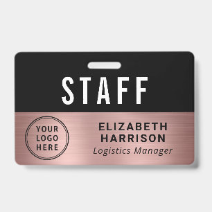 Badge Logo de l'événement de l'entreprise Employé Rose G
