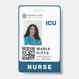Badge Logo de l'ID d'entreprise QR | Employé Médicale de