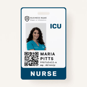 Badge Logo de l'ID d'entreprise QR   Employé Médicale de
