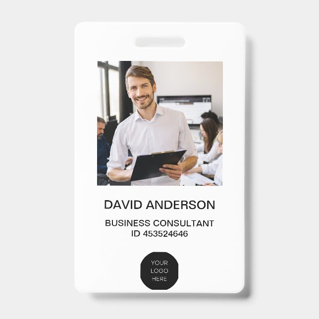 Badge Logo de l'ID photo de l'employé Société (Avant)