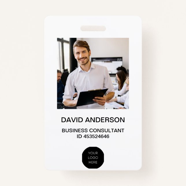 Badge Logo de l'ID photo de l'employé Société (Devant)