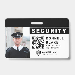 Badge Logo de l'ID professionnel QR Employé du service