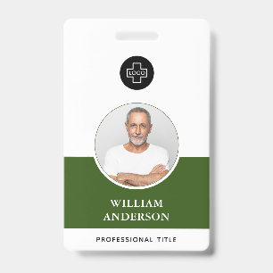 Badge Logo de nom de photo d'employé personnalisé