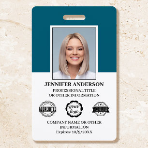 Badge Logo de photo de carte d'identité d'employé person