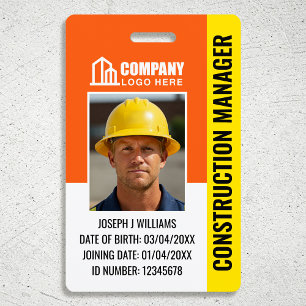 Badge Logo de photo de sécurité de construction Code QR 
