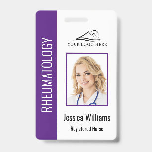 Badge Logo de photo d'employé personnalisé Code-barres N