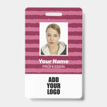 Logo de photo d'employé personnalisé et bandes de
