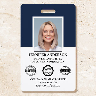 Badge Logo de photo d'identité d'employé personnalisé mo