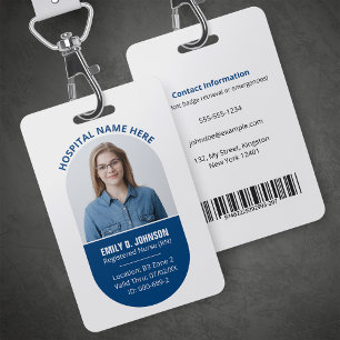 Badge Logo de photo d'infirmière autorisée RN personnali