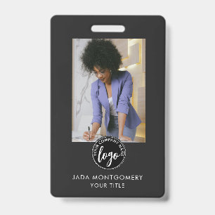 Badge Logo de photo moderne ID noir