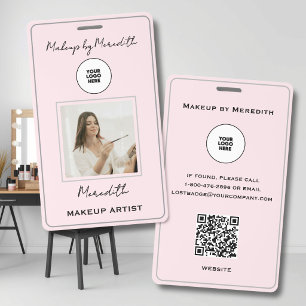 Badge Logo de script rose Blush Photo Logo de Maquillage