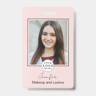 Badge Logo de script rose vif Maquillage photo