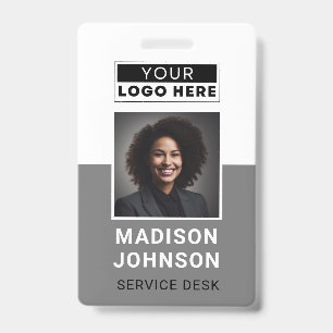 Badge Logo de société de photo d'employé personnalisé mo