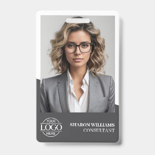 Badge Logo de société de photo d'employé personnalisé mo